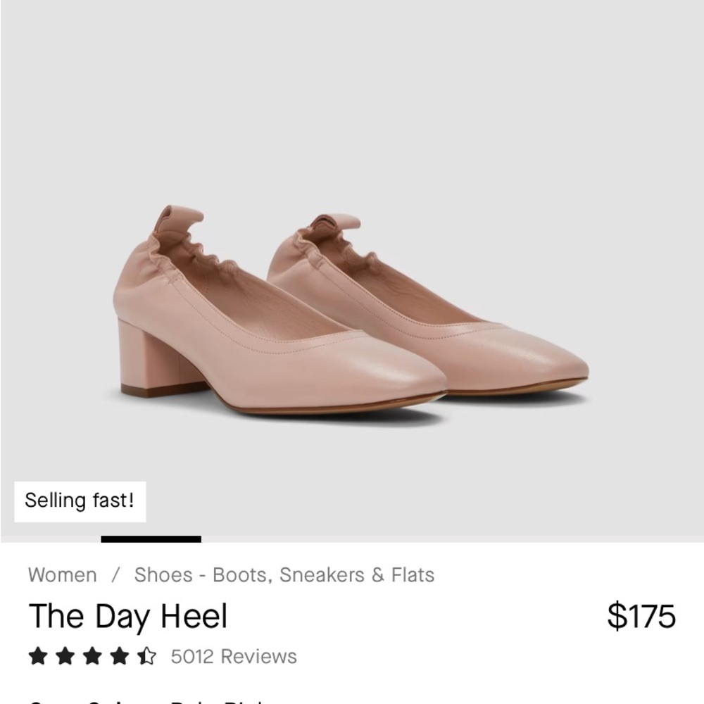 Everlane the day heel - gently used . Size 8. Leather. Made in Italy.